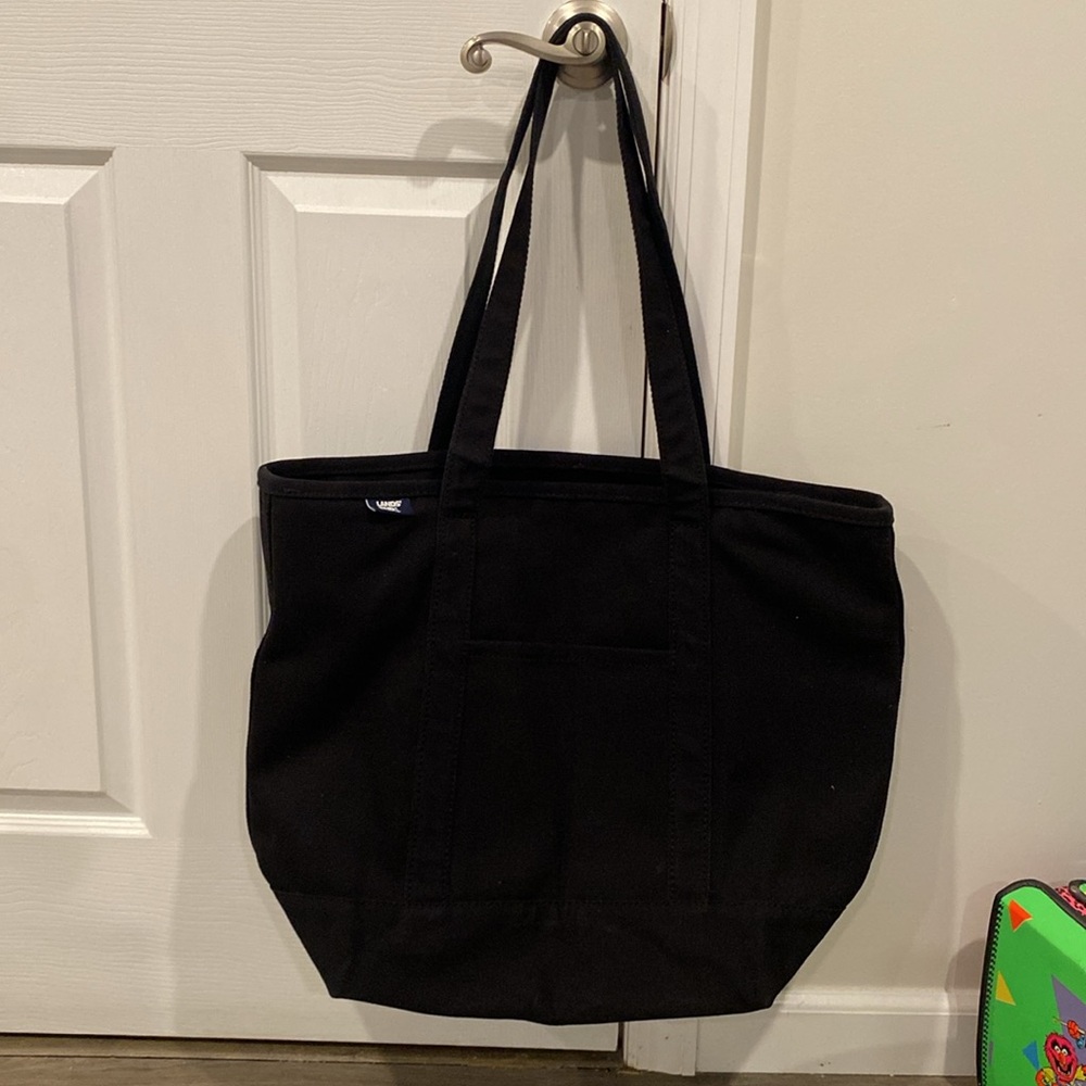 NEW! Land’s End Large Tote Bag - Black - NEVER USED!    bags travel totes